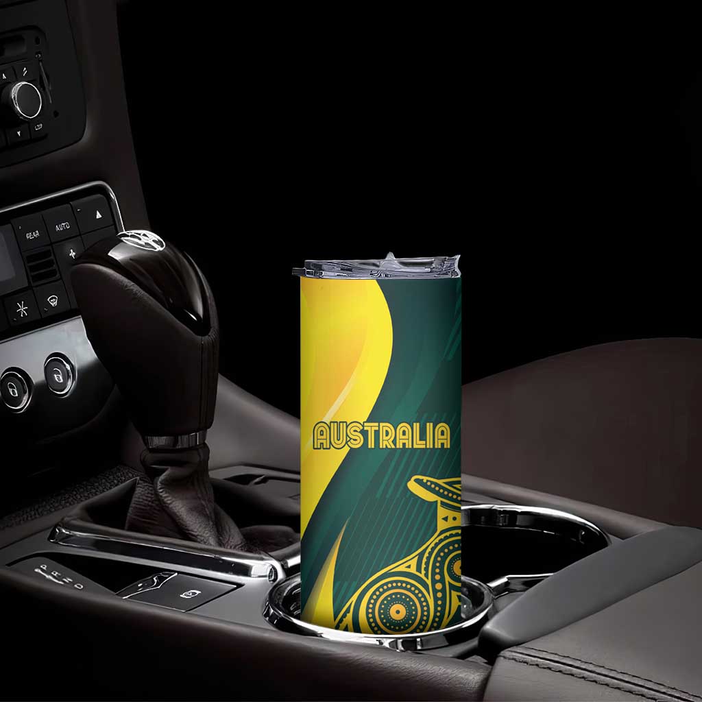 Custom India and Australia Cricket Skinny Tumbler Special Half-Half Mix
