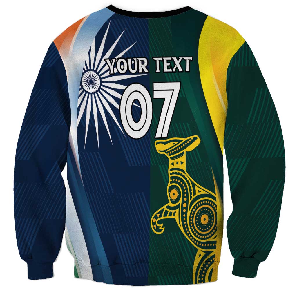 Custom India and Australia Cricket Sweatshirt Special Half-Half Mix