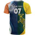 Custom India and Australia Cricket T Shirt Special Half-Half Mix