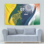 Custom India and Australia Cricket Tapestry Special Half-Half Mix