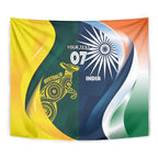 Custom India and Australia Cricket Tapestry Special Half-Half Mix