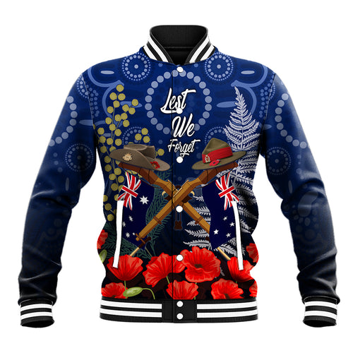 Anzac Baseball Jacket Ausralia Aboriginal Mix New Zealand Slouch Hats