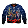 Anzac Bomber Jacket Ausralia Aboriginal Mix New Zealand Slouch Hats
