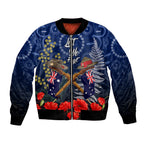 Anzac Bomber Jacket Ausralia Aboriginal Mix New Zealand Slouch Hats