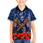 Anzac Kid Hawaiian Shirt Ausralia Aboriginal Mix New Zealand Slouch Hats