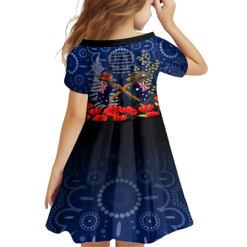 Anzac Kid Short Sleeve Dress Ausralia Aboriginal Mix New Zealand Slouch Hats