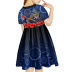 Anzac Kid Short Sleeve Dress Ausralia Aboriginal Mix New Zealand Slouch Hats