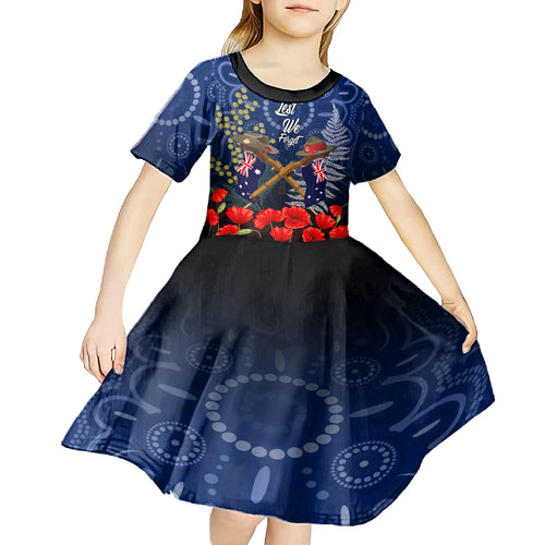 Anzac Kid Short Sleeve Dress Ausralia Aboriginal Mix New Zealand Slouch Hats