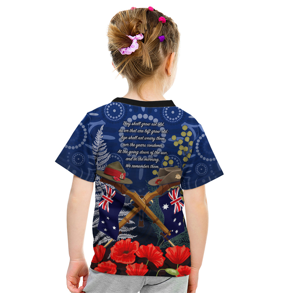 Anzac Kid T Shirt Ausralia Aboriginal Mix New Zealand Slouch Hats