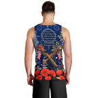 Anzac Men Tank Top Ausralia Aboriginal Mix New Zealand Slouch Hats