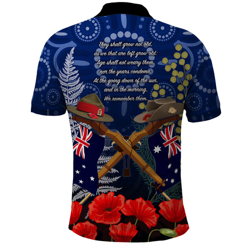 Anzac Polo Shirt Ausralia Aboriginal Mix New Zealand Slouch Hats