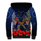 Anzac Sherpa Hoodie Ausralia Aboriginal Mix New Zealand Slouch Hats