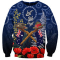 Anzac Sweatshirt Ausralia Aboriginal Mix New Zealand Slouch Hats