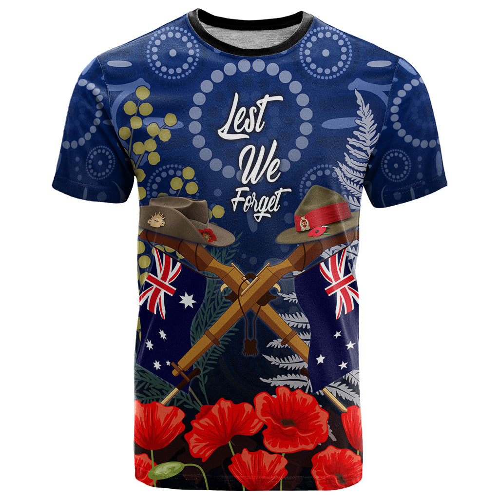 Anzac T Shirt Ausralia Aboriginal Mix New Zealand Slouch Hats