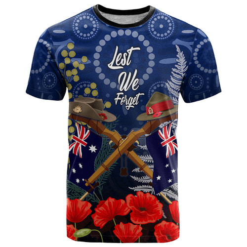 Anzac T Shirt Ausralia Aboriginal Mix New Zealand Slouch Hats