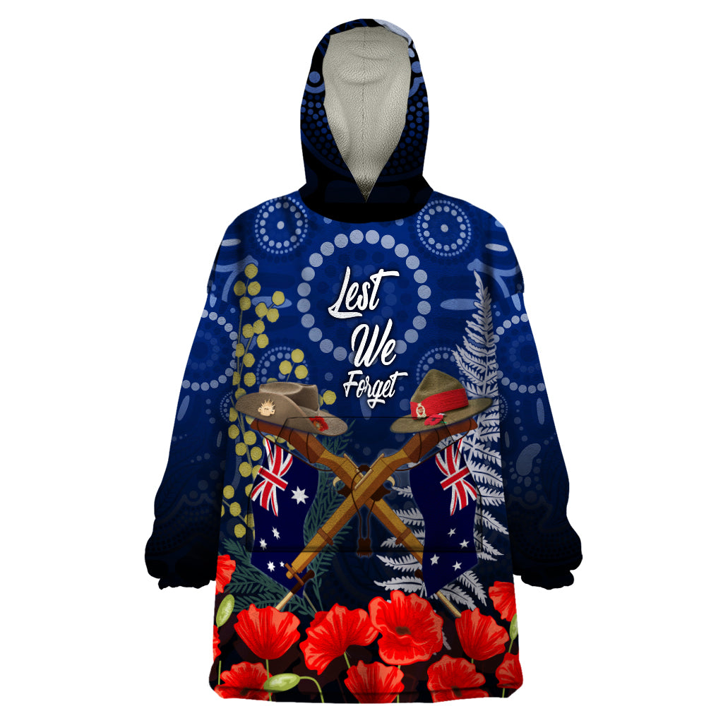 Anzac Wearable Blanket Hoodie Ausralia Aboriginal Mix New Zealand Slouch Hats