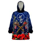 Anzac Wearable Blanket Hoodie Ausralia Aboriginal Mix New Zealand Slouch Hats