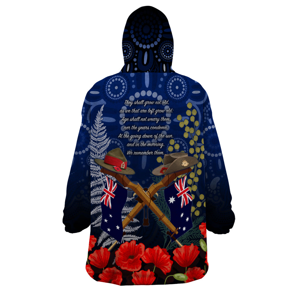 Anzac Wearable Blanket Hoodie Ausralia Aboriginal Mix New Zealand Slouch Hats