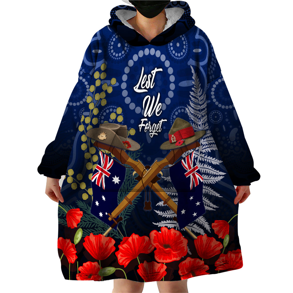 Anzac Wearable Blanket Hoodie Ausralia Aboriginal Mix New Zealand Slouch Hats