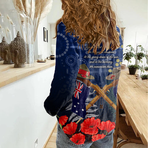 Anzac Women Casual Shirt Ausralia Aboriginal Mix New Zealand Slouch Hats