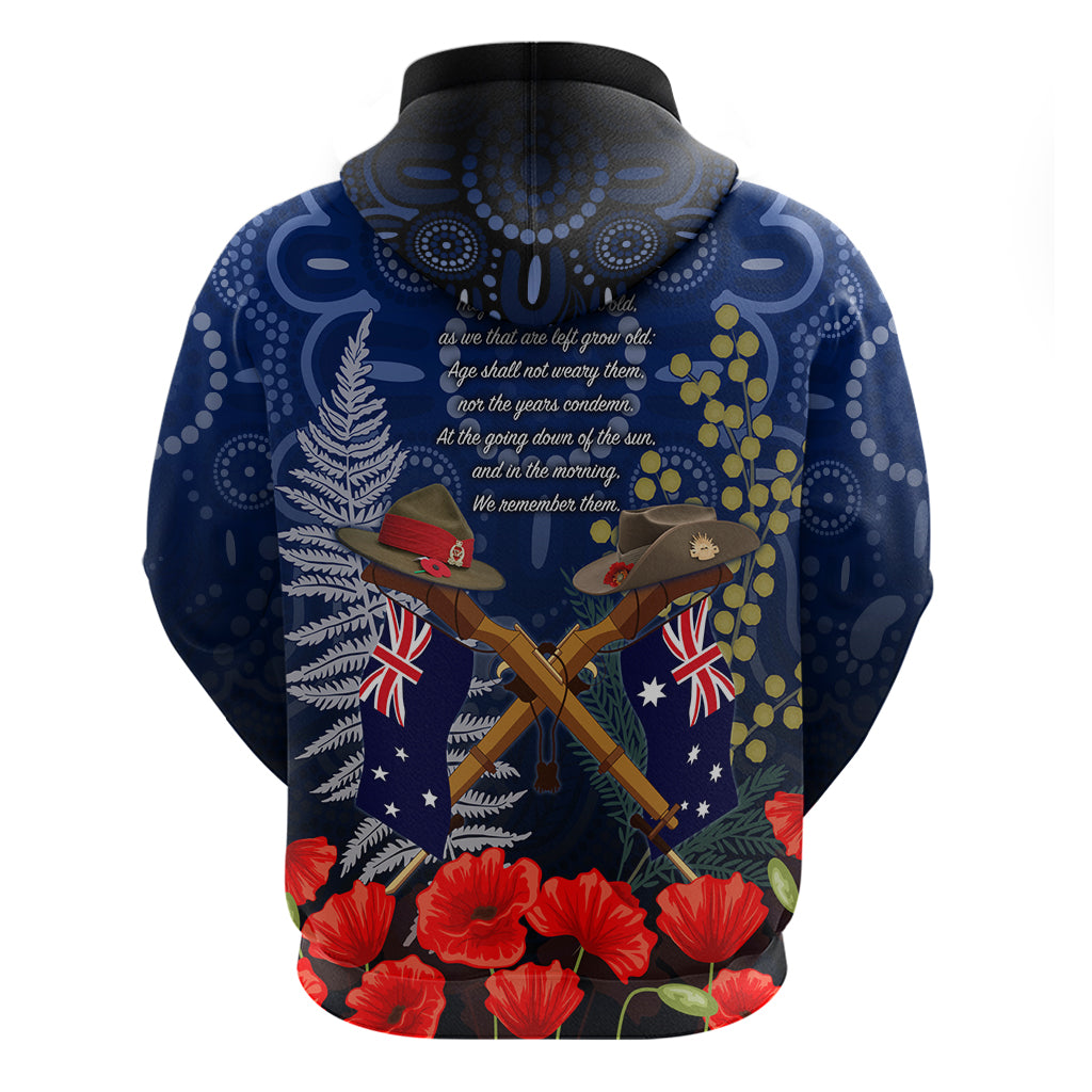 Anzac Zip Hoodie Ausralia Aboriginal Mix New Zealand Slouch Hats