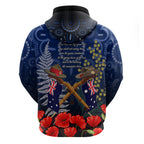 Anzac Zip Hoodie Ausralia Aboriginal Mix New Zealand Slouch Hats