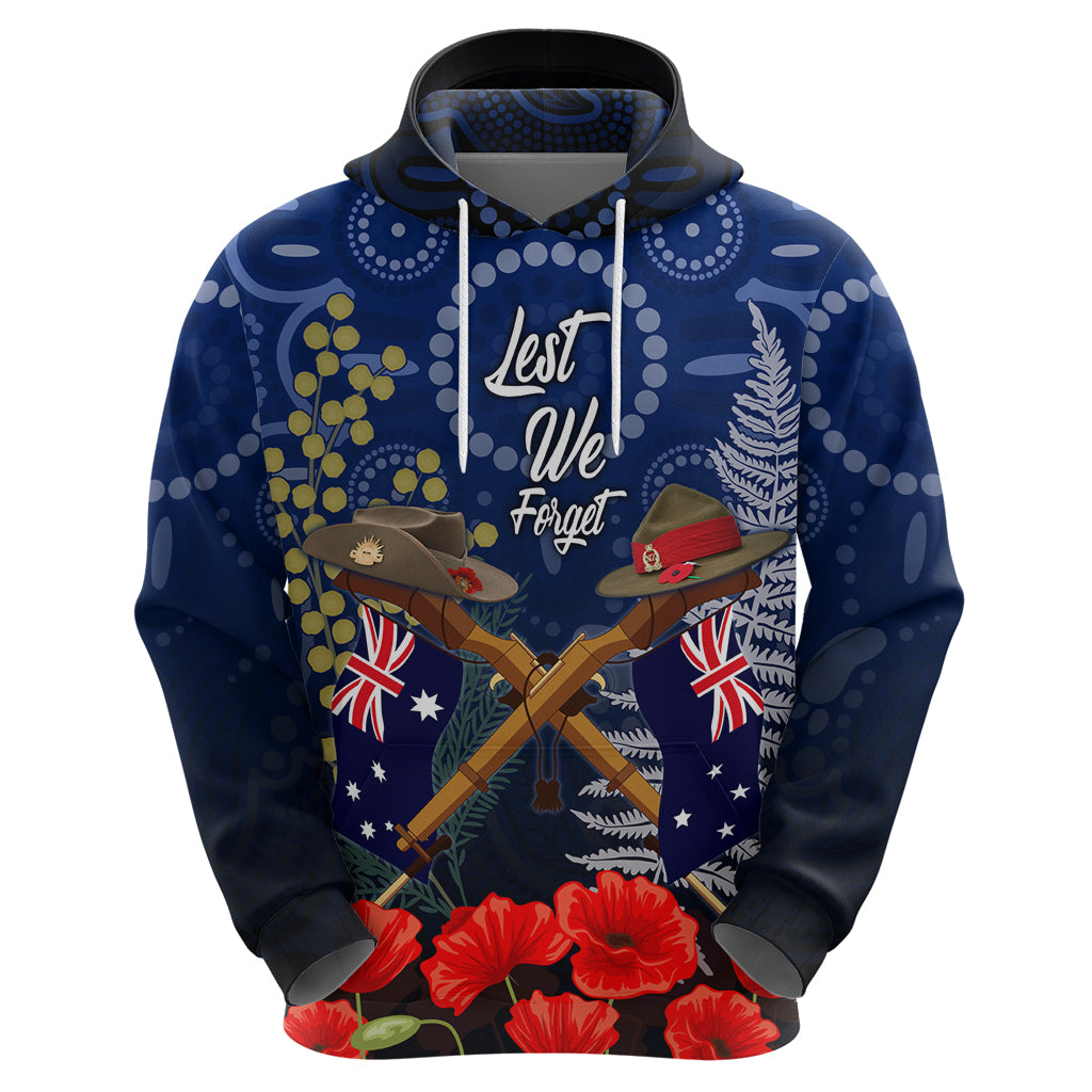 Anzac Zip Hoodie Ausralia Aboriginal Mix New Zealand Slouch Hats