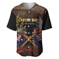 Australia - New Zealand ANZAC Baseball Jersey Gallipoli ANZAC Cove Landing
