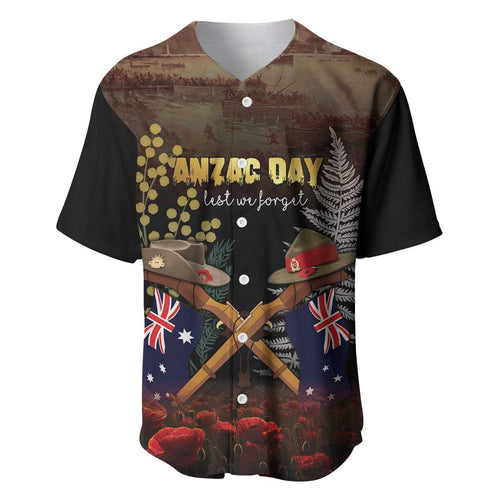 Australia - New Zealand ANZAC Baseball Jersey Gallipoli ANZAC Cove Landing