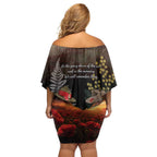 Australia - New Zealand ANZAC Family Matching Off Shoulder Short Dress and Hawaiian Shirt Gallipoli ANZAC Cove Landing