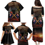 Australia - New Zealand ANZAC Family Matching Puletasi and Hawaiian Shirt Gallipoli ANZAC Cove Landing
