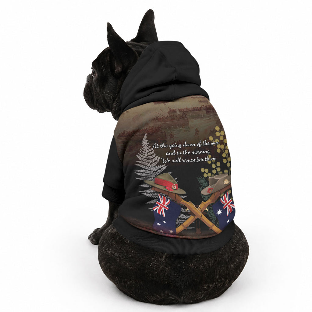 Australia - New Zealand ANZAC Pet Hoodie Gallipoli ANZAC Cove Landing
