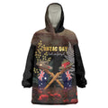Australia - New Zealand ANZAC Wearable Blanket Hoodie Gallipoli ANZAC Cove Landing