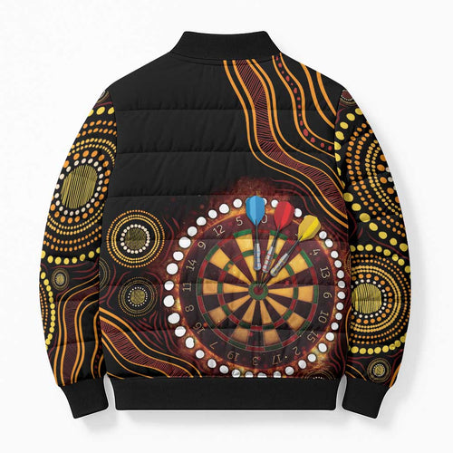 First Nations NAIDOC Week 2026 Fiery Darts Bomber Puffer Jacket Aboriginal Arts