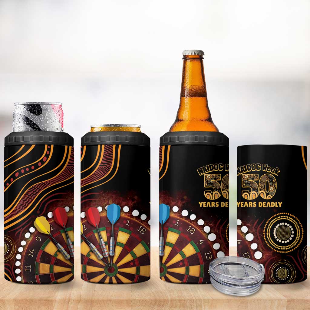 First Nations NAIDOC Week 2026 Fiery Darts 4 in 1 Can Cooler Tumbler Aboriginal Arts