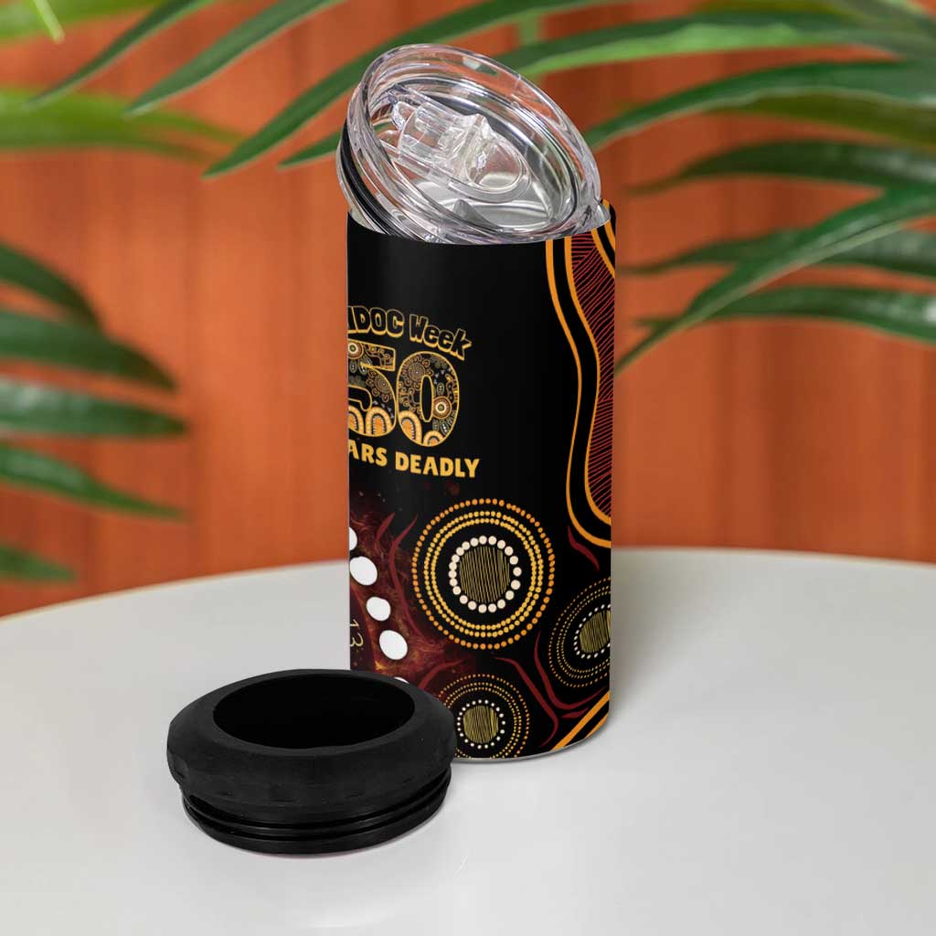First Nations NAIDOC Week 2026 Fiery Darts 4 in 1 Can Cooler Tumbler Aboriginal Arts
