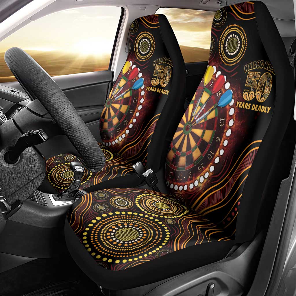 First Nations NAIDOC Week 2026 Fiery Darts Car Seat Cover Aboriginal Arts