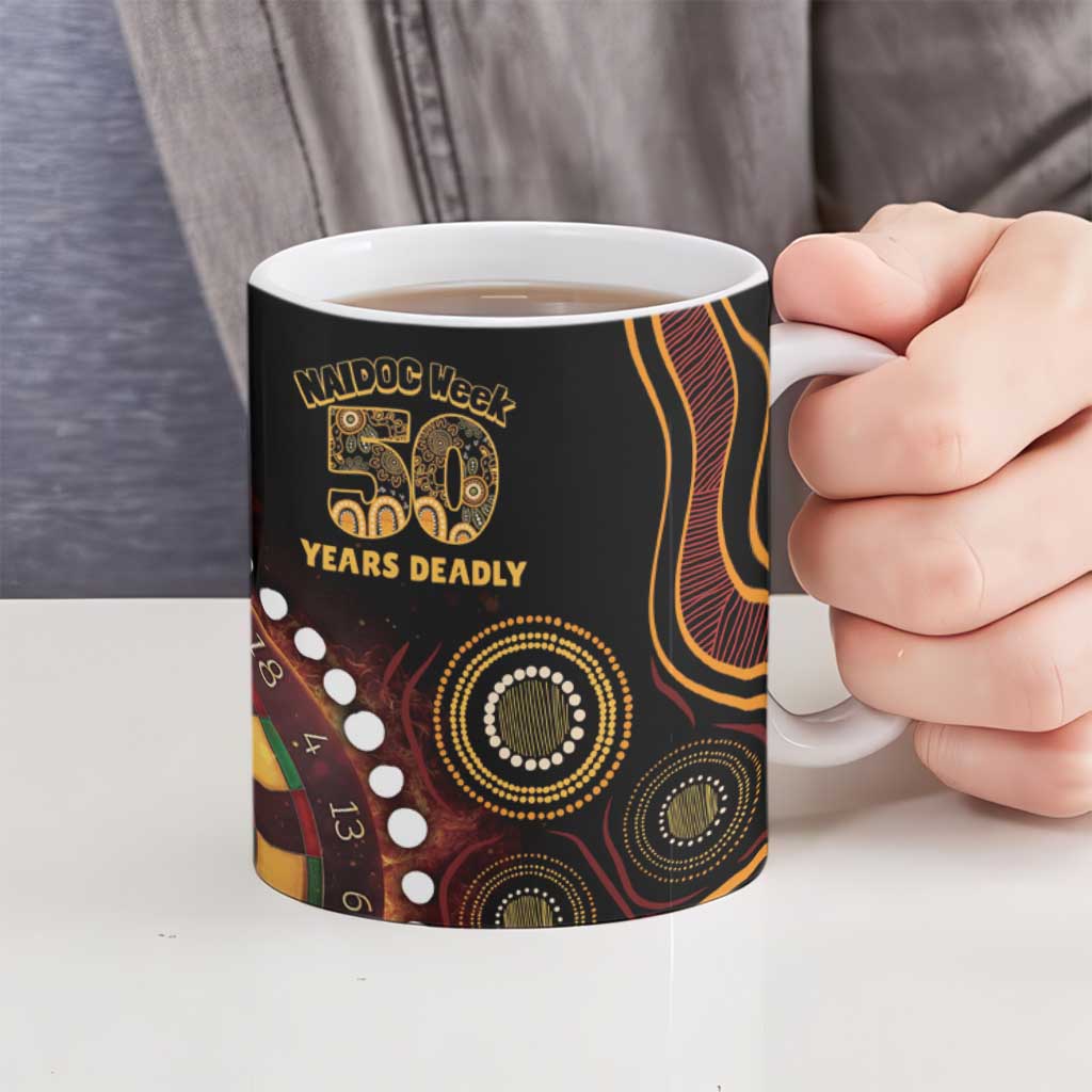 First Nations NAIDOC Week 2026 Fiery Darts Ceramic Mug Aboriginal Arts