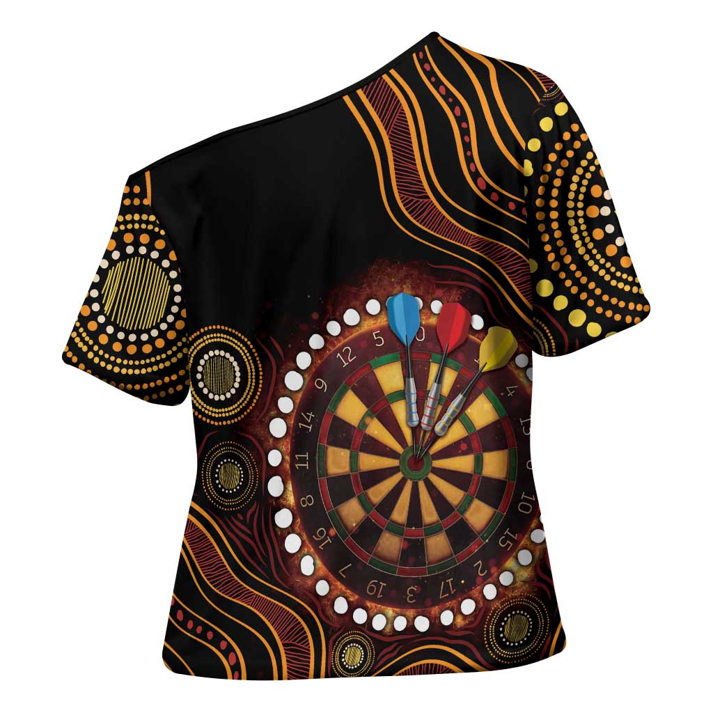First Nations NAIDOC Week 2026 Fiery Darts Cross Shoulder Shirt Aboriginal Arts