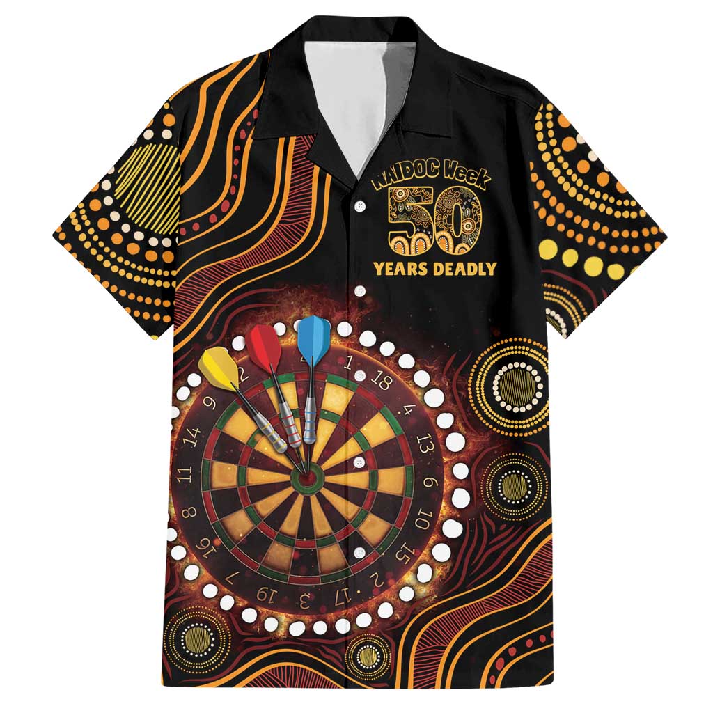 First Nations NAIDOC Week 2026 Fiery Darts Hawaiian Shirt Aboriginal Arts