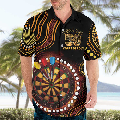 First Nations NAIDOC Week 2026 Fiery Darts Hawaiian Shirt Aboriginal Arts
