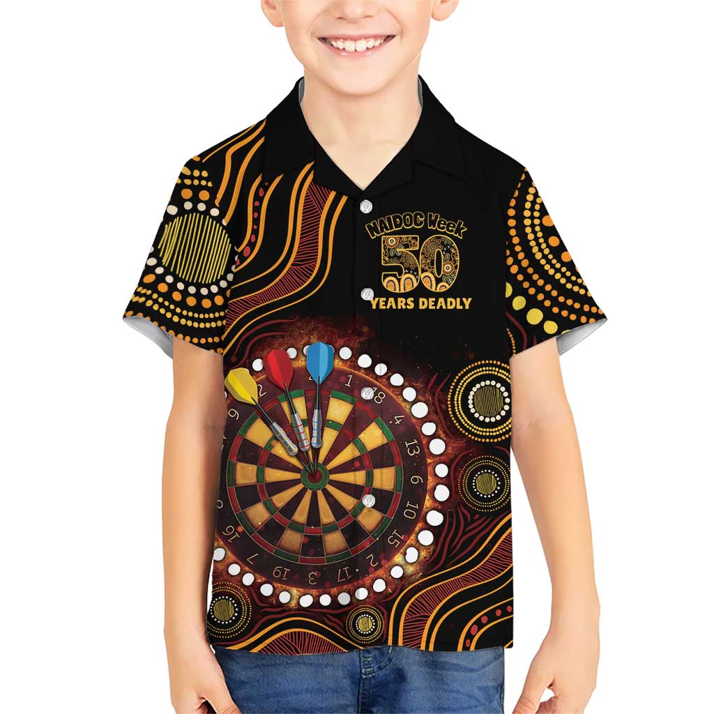 First Nations NAIDOC Week 2026 Fiery Darts Kid Hawaiian Shirt Aboriginal Arts