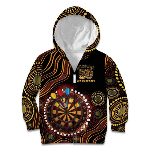 First Nations NAIDOC Week 2026 Fiery Darts Kid Hoodie Aboriginal Arts