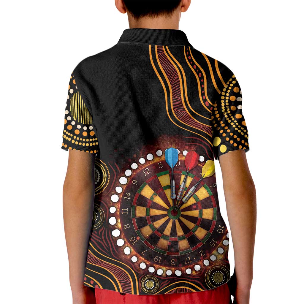 First Nations NAIDOC Week 2026 Fiery Darts Kid Polo Shirt Aboriginal Arts