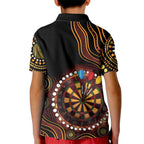 First Nations NAIDOC Week 2026 Fiery Darts Kid Polo Shirt Aboriginal Arts