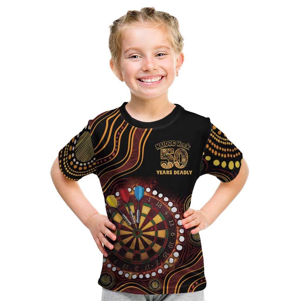 First Nations NAIDOC Week 2026 Fiery Darts Kid T Shirt Aboriginal Arts