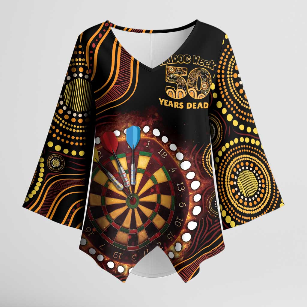 First Nations NAIDOC Week 2026 Fiery Darts Kimono Sleeve Blouse Aboriginal Arts