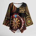 First Nations NAIDOC Week 2026 Fiery Darts Kimono Sleeve Blouse Aboriginal Arts