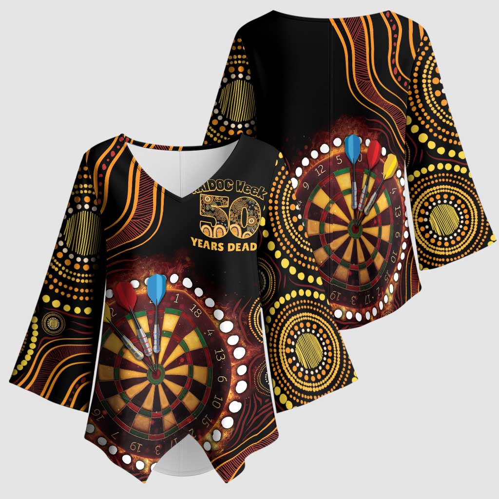 First Nations NAIDOC Week 2026 Fiery Darts Kimono Sleeve Blouse Aboriginal Arts