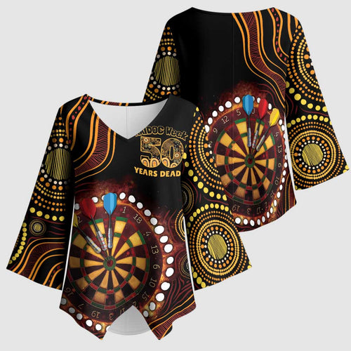 First Nations NAIDOC Week 2026 Fiery Darts Kimono Sleeve Blouse Aboriginal Arts